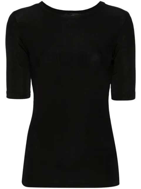 Fabiana Filippi cut-out fine-ribbed T-shirt Black JED264F132D6410000
