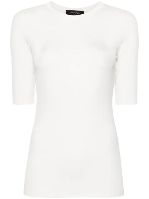 Fabiana Filippi cut-out fine-ribbed top White JED264F132D6410000