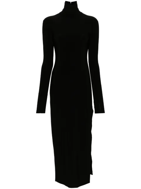 Norma Kamali side-slit stretch-jersey maxi dress Black KK4233PLC53001