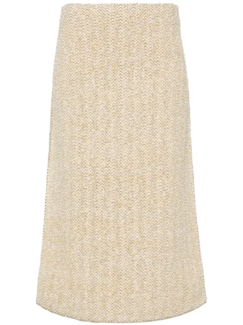 Fabiana Filippi tweed pencil skirt Gold GND264F280I8650000
