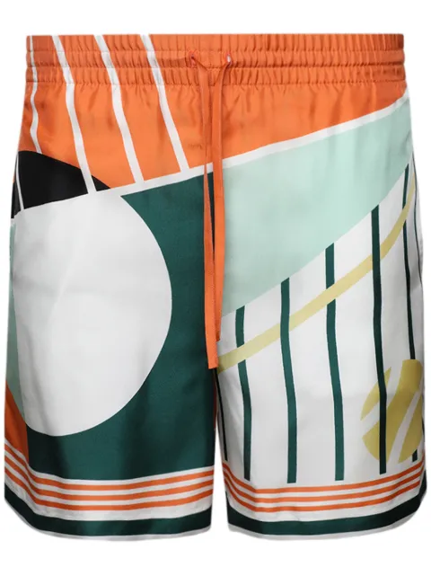 Casablanca Court Abstrait track shorts Green MPS24TR012