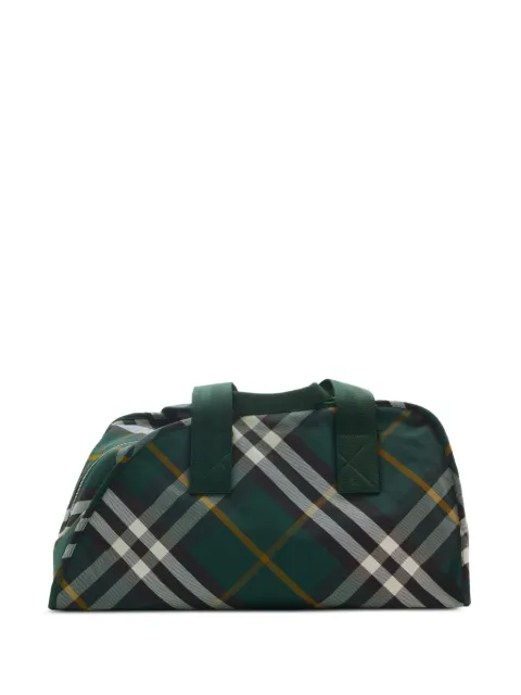 Burberry medium Shield check-pattern duffle bag Green 8080605