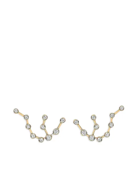 Logan Hollowell 14K yellow gold Aquarius Constellation diamond diamond earrings Gold LHE1171YGWDP