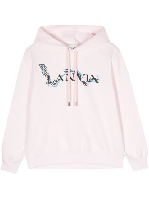 Lanvin logo-print hoodie Pink RWHO0003J109P24