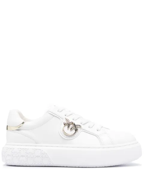 PINKO high-soled flatform sneakers with metal logo White SS0003P014