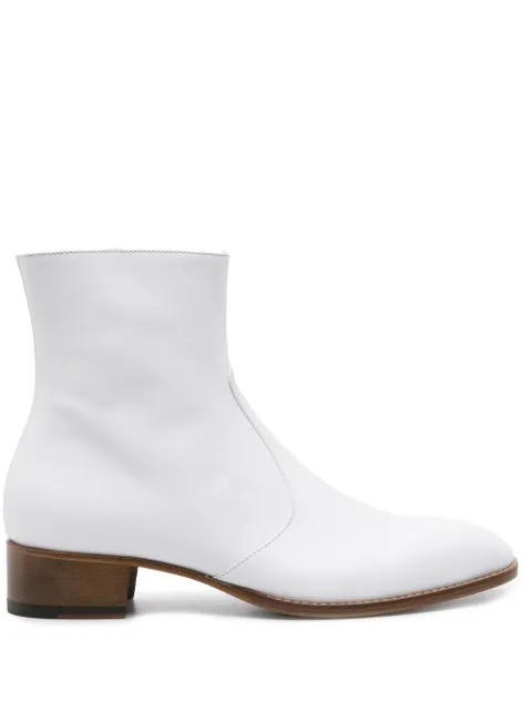 Scarosso x Warren Alfie Baker leather boots White WARRENCHEL