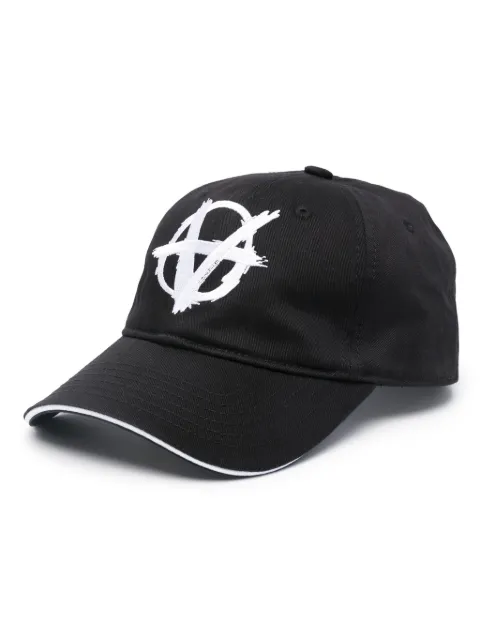 VETEMENTS logo-embroidered cotton cap Black UE64CA200B