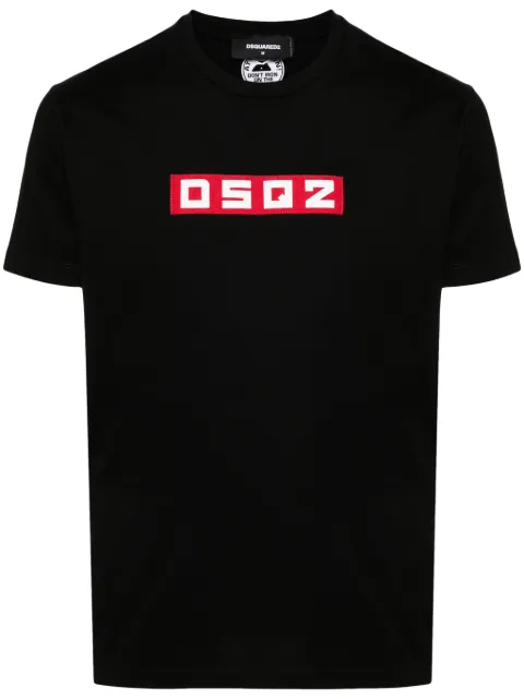 DSQUARED2 logo-appliqqué cotton T-shirt Black S74GD1223S23009