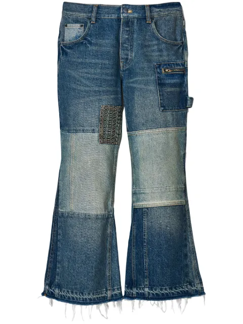 Marc Jacobs patchwork cropped flared jeans Blue 2S4RBT010D04404