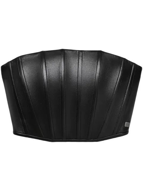 Marc Jacobs strapless leather corset top Black 2S4RTP011W03001