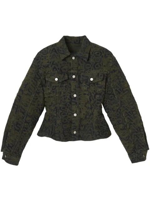 Marc Jacobs monogram-print flared jacket Green 2S4RJC002D06388