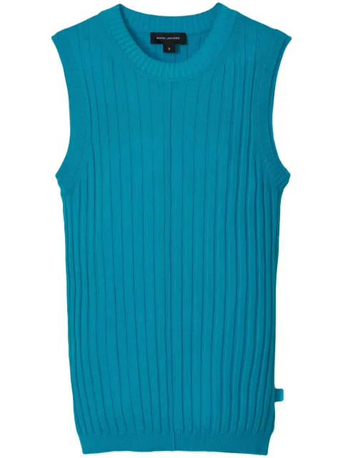 Marc Jacobs fine-ribbed merino-wool tank top Blue 2S4RTP006K07484