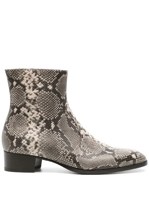 Scarosso Warren python-print Chelsea boots Neutrals WARRENCHELPYTCALF
