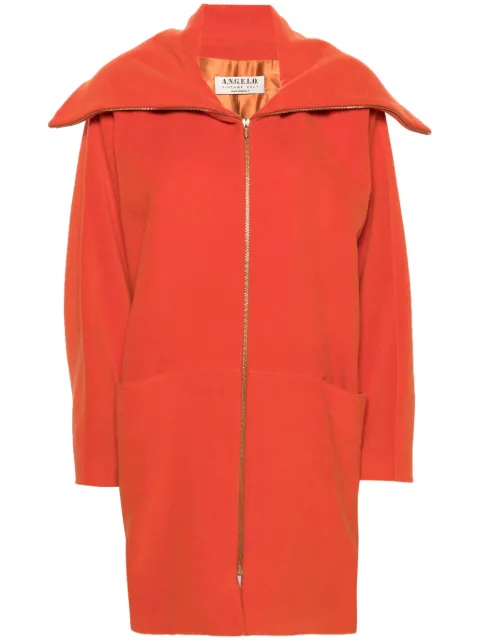 A.N.G.E.L.O. Vintage Cult 1980s batwing-sleeve wool coat Orange ANG450FZ