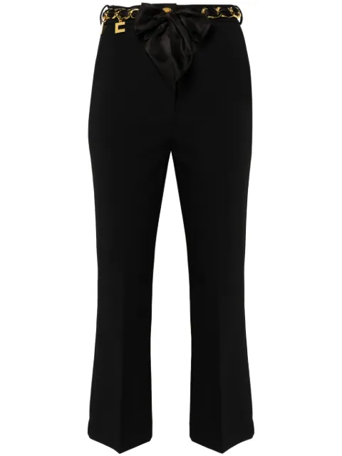 Elisabetta Franchi belted cropped trousers Black PAT1641E2