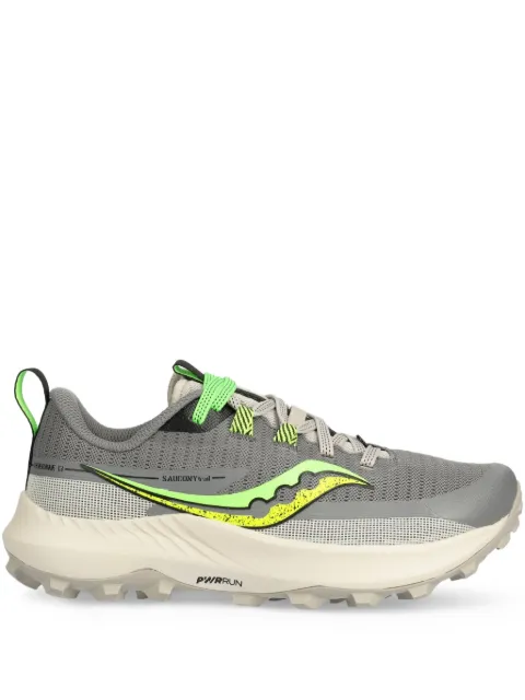 Saucony Peregrine 13 logo lace-up performance sneakers Grey S10838