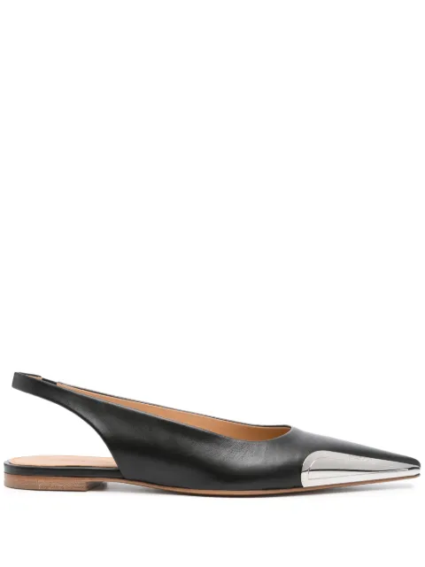 Off-White Allenframe leather ballerina shoes Black OWIQ004S24LEA0011072