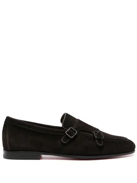 Santoni double-buckle leather loafers Brown MCNC18003SA4SEGST44