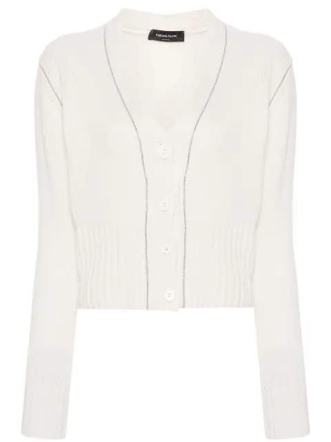 Fabiana Filippi bead-embellished cashmere cardigan Neutrals MAD264F038N900M466