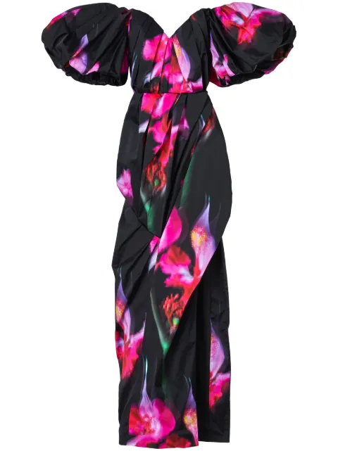 Marc Jacobs Future floral-print strapless gown Black 2S4RDR011W01002