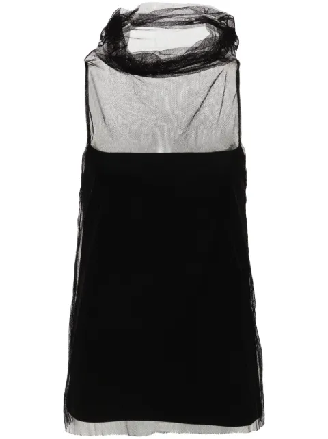 Fabiana Filippi roll-neck tulle top Black JED264F105I8730000