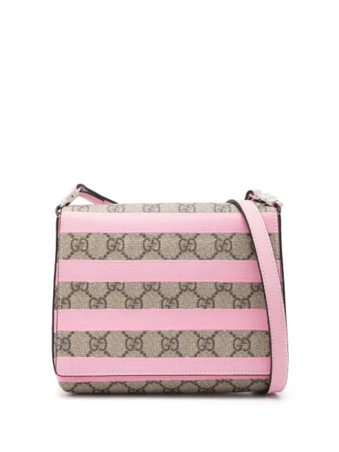 Gucci Pre-Owned 2010s striped GG canvas shoulder bag Neutrals GUC880FB