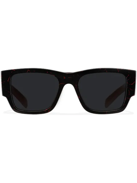 Prada Eyewear triangle logo square-frame sunglasses Black SPR10ZC054E11F