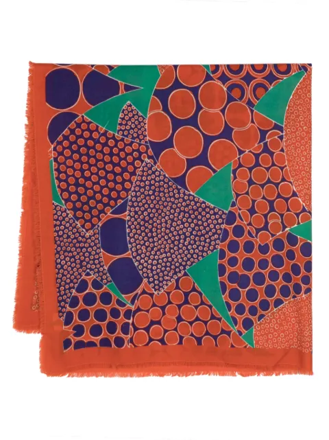 Missoni Pre-Owned 1980s geometric-print scarf Orange MIS250FE