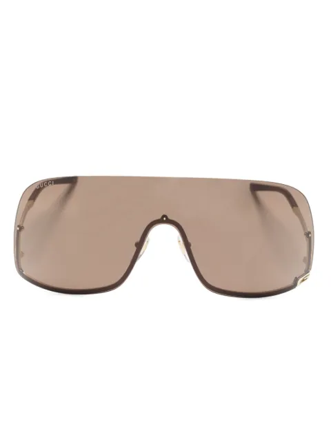 Gucci Eyewear Square-G-motif shield-frame sunglasses Gold GG1560S