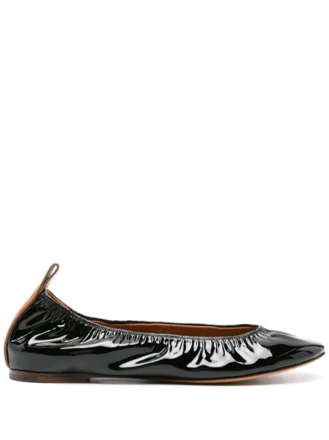Lanvin patent leather ballerina shoes Black FWBAMB02GLOSP24