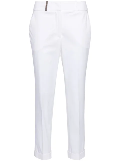 Peserico high-waist cropped trousers White P04629U01037