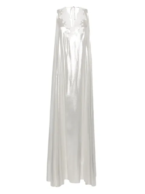Carine Gilson lace-detail lurex kaftan White AG8787VXS24ARXNAT