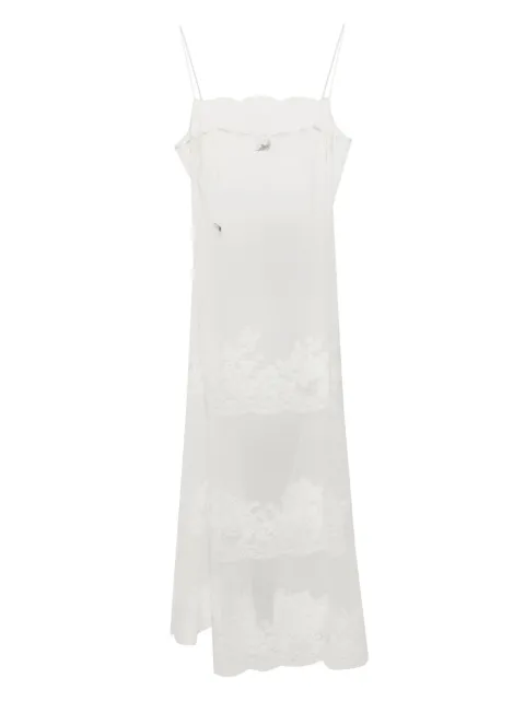 Carine Gilson lace-appliqué sheer maxi dress White AG0220TIS24NATNAT
