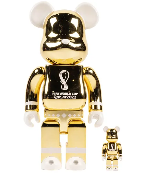 MEDICOM TOY x FIFA World Cup Qatar 2022 BE@RBRICK 100% and 400% figure set Gold MEDI2997