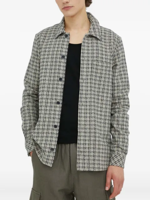 SAMSOE SAMSOE checked button shirt Neutrals M23200061