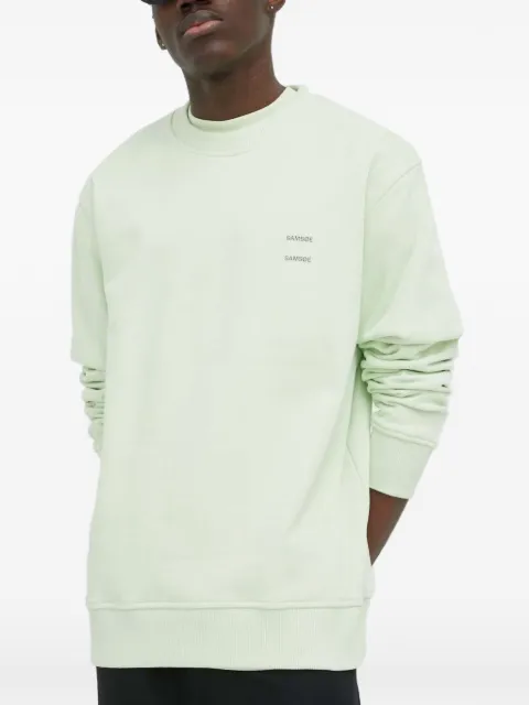SAMSOE SAMSOE logo-detail crew-neck sweatshirt Green M22300127