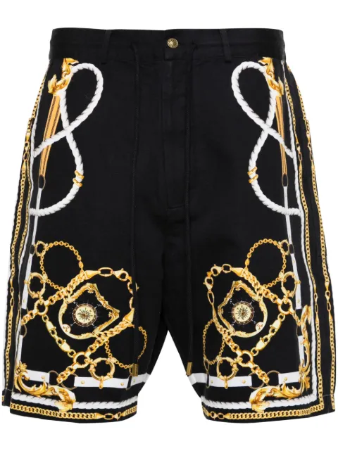 Camilla Coast-to-Coast-print twill shorts Black 00026508COASTOCO