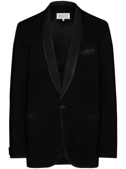 Maison Margiela four-stitch logo single-breasted blazer Black S51BN0432S78075