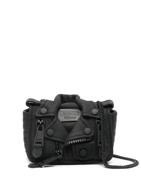 Moschino mini Biker leather bag Black A75868010