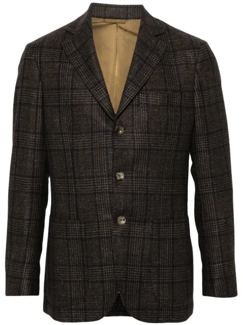 SARTORIO NAPOLI tartan pattern blazer Brown SG1250S0692103000