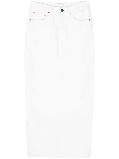 WARDROBE.NYC Denim Column maxi skirt White W2097PC
