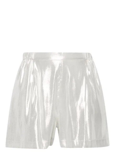 Carine Gilson wide-leg lurex pyjama shorts Silver SD0564XS24ARX