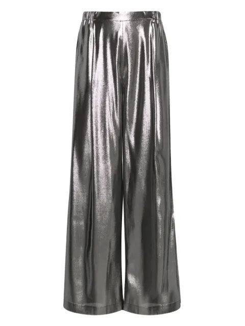 Carine Gilson wide-leg lurex pyjama trousers Silver SD0574XS24ACX
