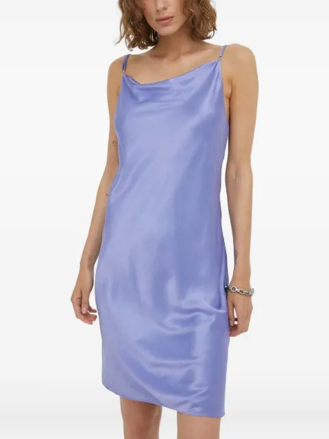 SAMSOE SAMSOE spaghetti-strap cowl-neck mini dress Purple F23200091