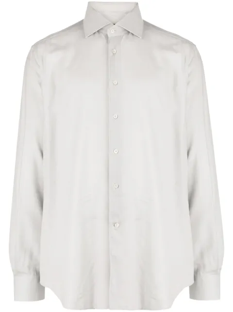Corneliani long-sleeve button-down shirt Blue 92P1003811514