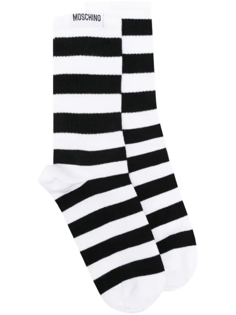 Moschino striped stretch-cotton socks Black A77958276