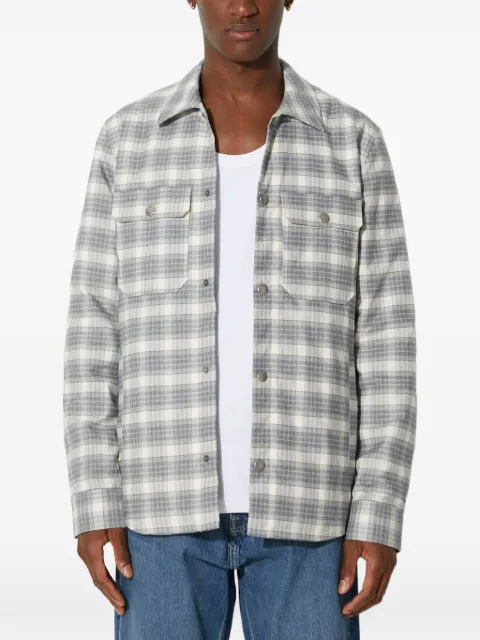 A.P.C. check-pattern pocket shirt Neutrals COGAXH02625