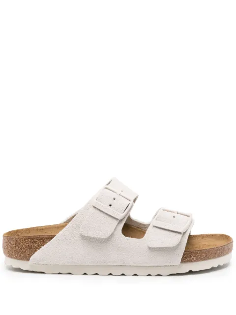 Birkenstock Arizona suede slides White 1026842