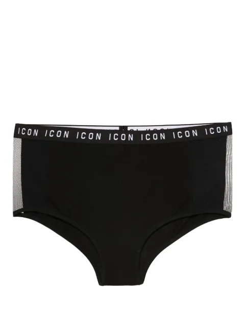 DSQUARED2 logo-waistband mesh-panelled brief Black D8LG85540ISA01