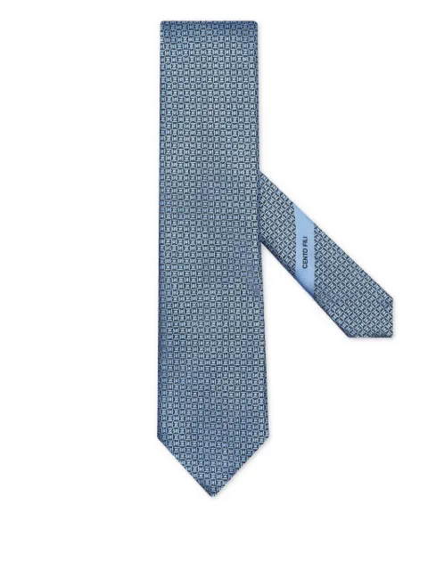 Zegna Cento Fili silk tie Blue E8D41TA71PF